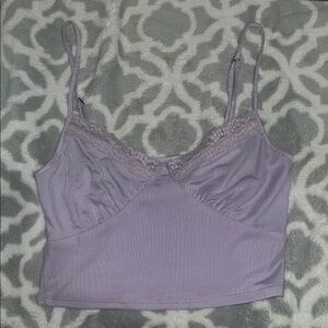 Lavender Lace Trim Camisole